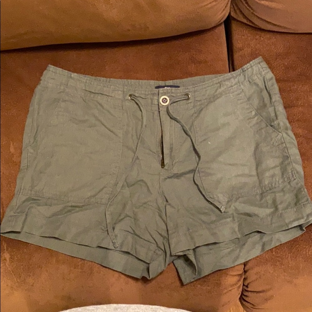 Army green shorts